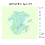 Map of commuting times - Boom town