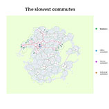 Map of slowest commutes - Boom town