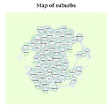 Map of suburbs - Boom town